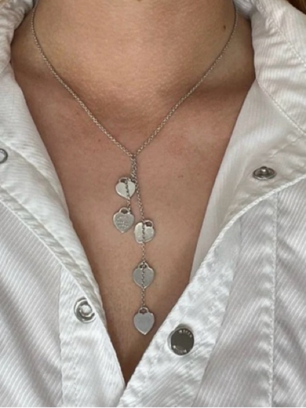 Tiffany & Co. “Return to Tiffany” Sterling Silver Multi-Heart Lariat Necklace